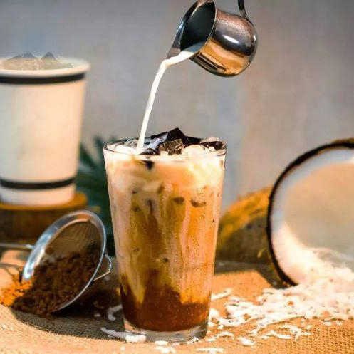 Cách pha cà phê cốt dừa